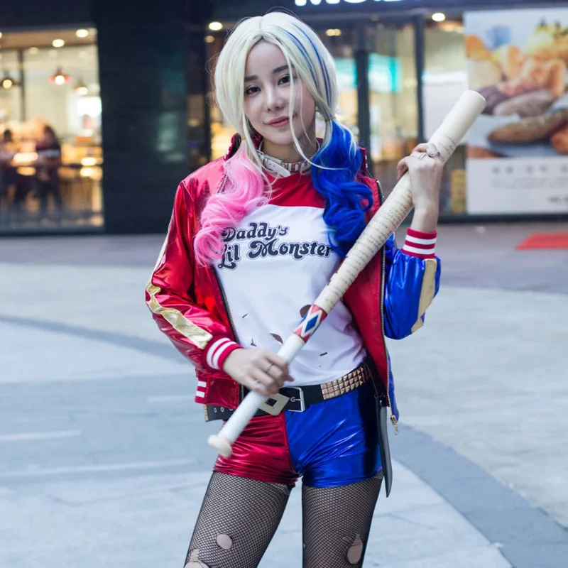 Anime Harley Quinn Cosplay - Zelfmoord Cosplay Anime Harley Kostuum Quinn