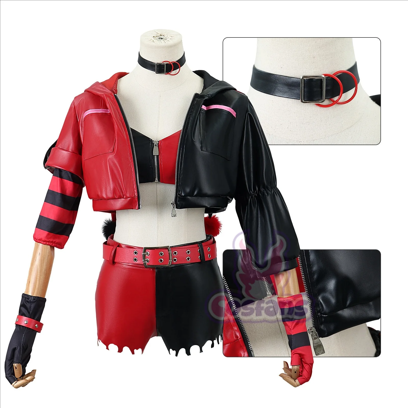 Anime Harley Quinn Cosplay - Zelfmoord Anime Quinn Cosplay Kostuum Pruik