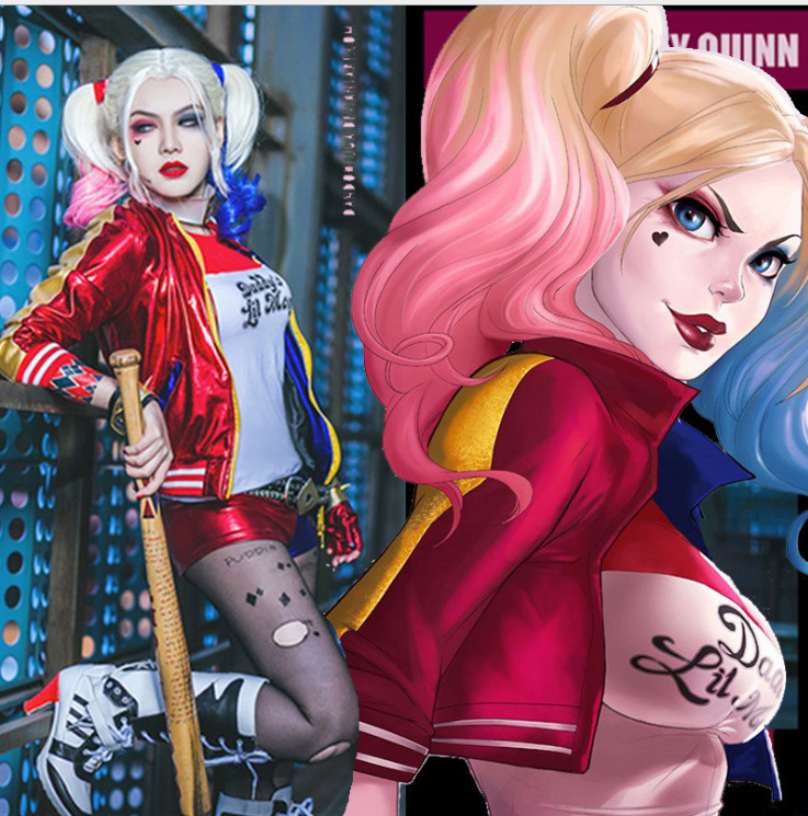Anime Harley Quinn Cosplay - Halloween Suicide Squad kostuum Harley Quinn