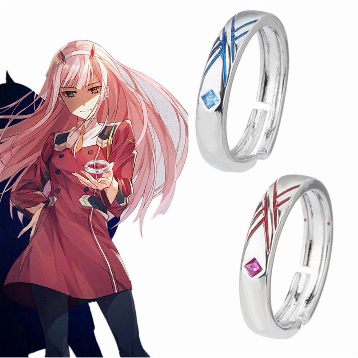 Anime Cosplay Zero Two - Anime Darling In The Franxx Ring