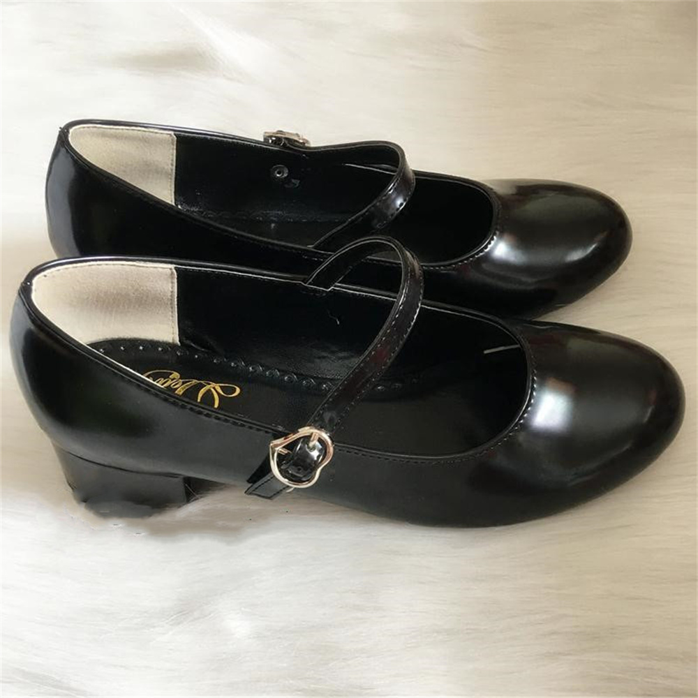 Anime Cosplay Korean Girl - Lage Hak Ronde Hoofd Pu Schoenen