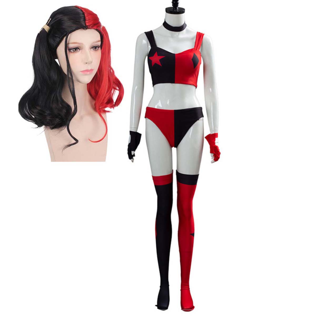 Anime Harley Quinn Cosplay - Vrouwen Halloween Super Villain Harley Sexy