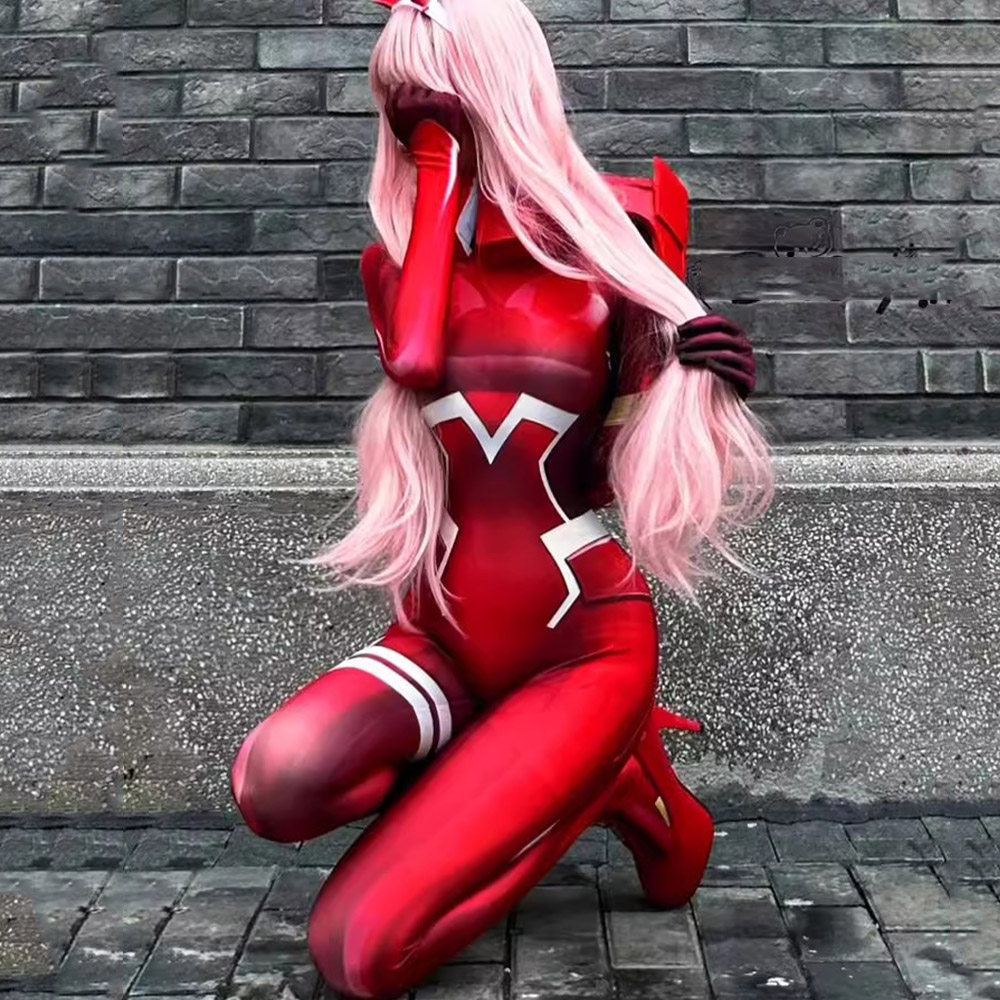 Roze COSPLAY Darling In The Fr - Anime Cosplay Zero Two recensie en prijs