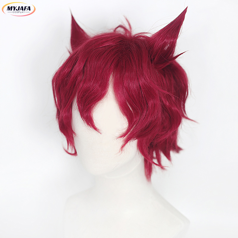 Sett Cosplay Pruik Game LOL He - Anime Cosplay With Red Hair recensie en prijs