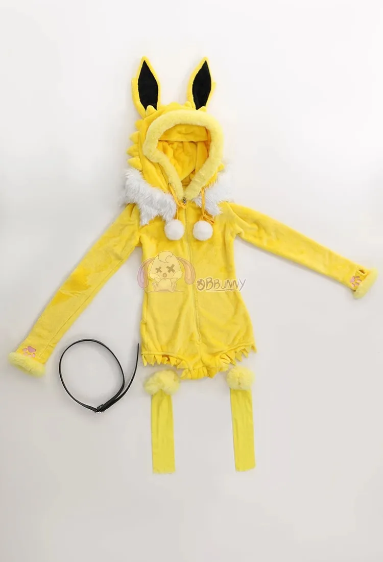 Sexy diepe V bodysuit met capu - Anime Cosplay Bunny recensie en prijs