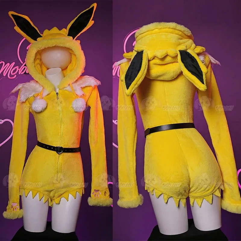 Sexy diepe V bodysuit met capu - Anime Cosplay Bunny recensie en prijs