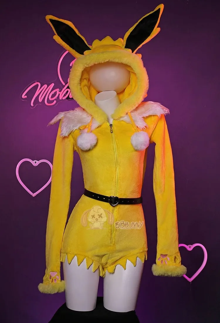 Sexy diepe V bodysuit met capu - Anime Cosplay Bunny recensie en prijs