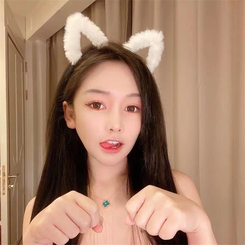 Schattige harige kittenoren ha - Anime Cosplay Korean Girl recensie en prijs